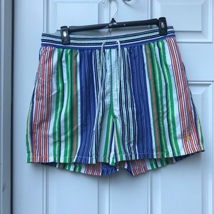 Polo Striped Swim Trunks